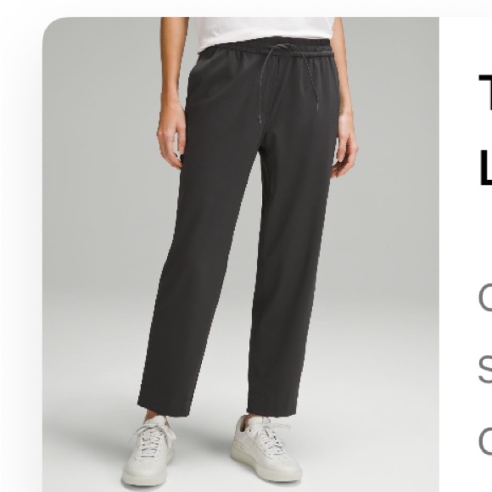 Lululemon Graphite Grey Tapered-Leg 7/8 length, Mid-Rise Pant *Luxtreme